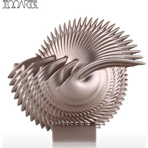 Tooarts Tomfeel Resin Figurine Leaves Fiberglass Miniature Figurine Home Decor Miniature Spine Leaf Craft Gift For Home