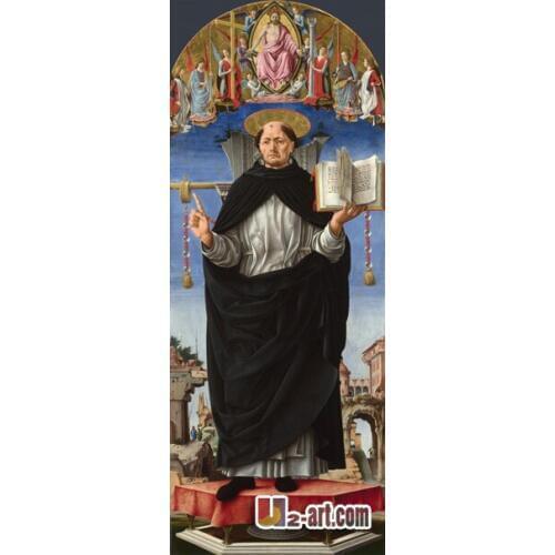 Canvas Prints ( Francesco Del Cossa ) chinese furniture reproduction classic oil painting for house Religion-101 (12*32 inch )