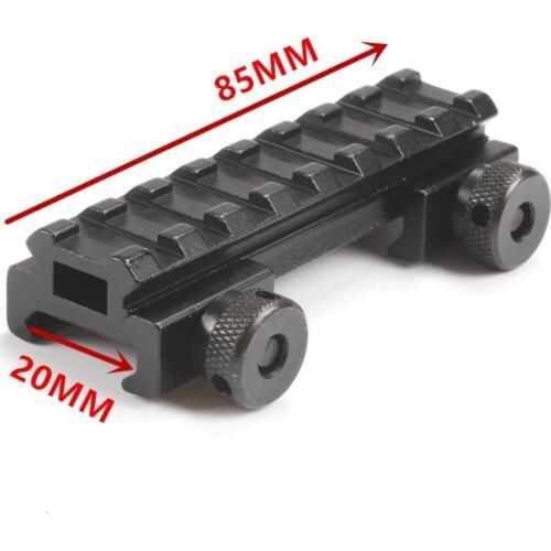 Mizugiwa 1pc 1/2(0.5)" See-Thru AR Flat-Top High 8 Slot Riser Base Picatinny Rail Weaver 20mm Airsoft Hunting Scope Mount caza
