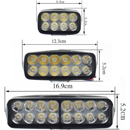 Motorcycle headlights LED 12v 12w/18w/24w/ Motorbike auxiliary Lamp Moto work Lights car headlamp 6000k auto spotlights fog lamp