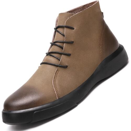 Winter Boots Men Genuine Leather Ankle Boots Top Quality Warm Snow Boots Men Fashion Boots Chaussure Homme 38-48 yui89