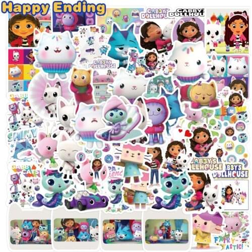 10/30/50PCS Cartoon Anime Game Gabbys Dollhouse Stickers For Laptop Skateboard Motorcycle Bike Mobile Guitarist Account Toy
