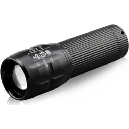 New High Light LED Flashlight Telescopic Focusing 3-step Lumen Zoom Flashlight Belt Safety & Survival Outdoor Camping & Hiking