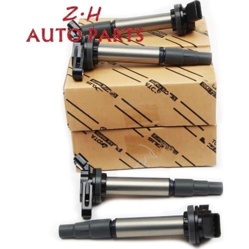 NEW 4Pcs Engine Ignition Coils 90919-02252 For Toyota Corolla Prius Scion xD Lexus 1.8L 5C1771 IC686 IC722 90919-02258 UF-596