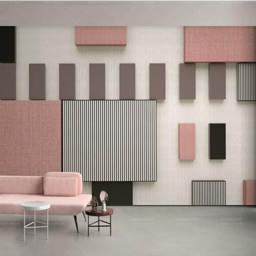 Colomac Custom 3D Natural Simple Cloth Pattern Geometric Wallpaper Nordic Living Room Background Mural Home Decor Drop Shopping