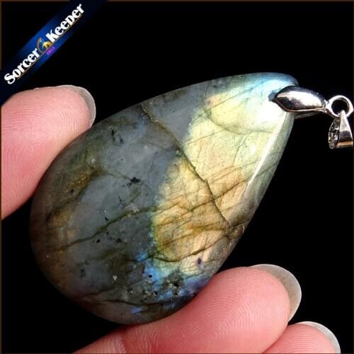 Women & Men Fashion Jewelry Pendants Necklaces With Chain Wholesale Labradorite Moonstone Quartz Stone Colares Femininos YS467