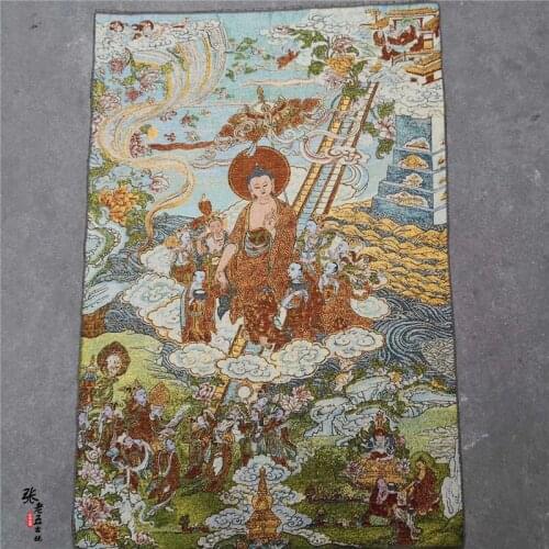 Tibet Nepal Thangka portrait brocade painting silk religion Thangka embroidery figure Tathagata 3