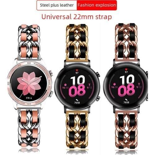 22mm Stainless steel watch band loop strap for samsung galaxy watch 3 45mm For Samsung Galaxy 46mm / Gear s3 Watch Bands