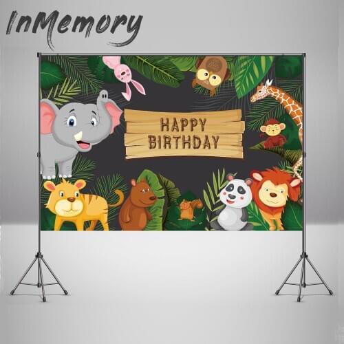 Safari birthday photo background photography studio Jungle party animal forest kid child backdrop photozone photophone 220x150cm