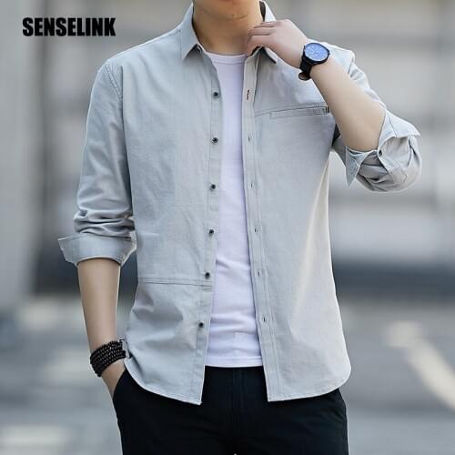 Мужские хлопковые рубашки SENSELINK China At AliExpress