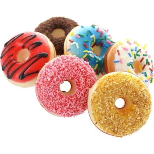 Cute Squeeze Squishy Donut Slow Rising Simulation PU Bread Cake Scented Soft Squeezies Toys Stress Relief for Kid Fun Gift