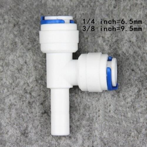 Tee Type PE Pipe Fitting Water purifier accessories Plug joint quarium RO Water Filter Reverse Osmosis System 1 Pcs