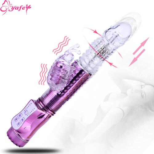 Rotation 6 Speed Rabbit Vibrators Realistic Dildo Clitoris stimulator Erotic sex toys G Spot Vibrators Adult sex toys for Women