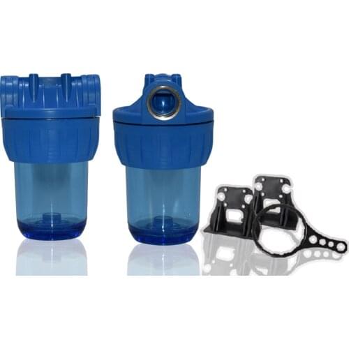 High Quality! 5" Transparent Whole House Water Filtration System Without Filter 3/4 "Inlet & Outlet