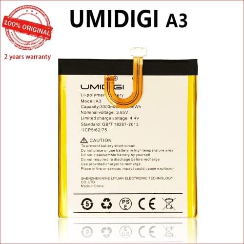 100% Original 3300mAh Phone Battery For UMI Umidigi A3 A3 Pro High quality Batteries With Tracking Number