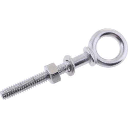 304 Stainless Steel Long Lifting Eye With Nut And Washer M4X40mm