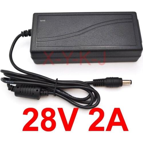 50PCS 28V 2A High quality IC solutions AC 100V-240V DC 28V 2A Switch power supply, 56W LED adapter, 2000mA 5.5mm*2.1-2.5mm