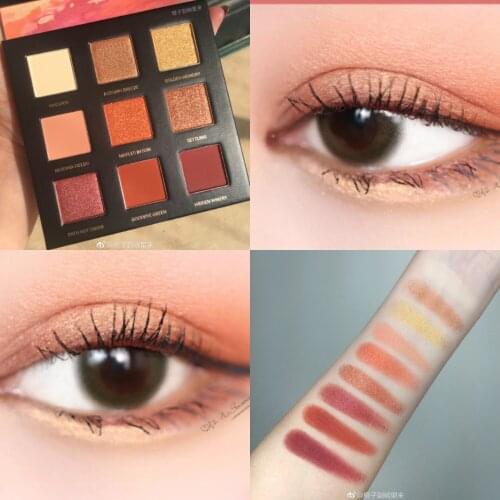 9 Color Pressed Glitter Matte Eyeshadow Pallete Waterproof Makeup Palette Glitter Shimmer Eye Shadow Pigment