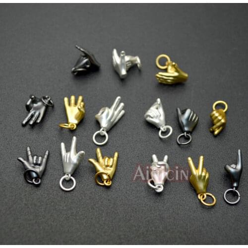 All Kind Of Gesture OK I Love YOU Thanks Yeah Hand Shape Lovely Cute Charms DIY Jewelry Making Accessories 10pcs/lot