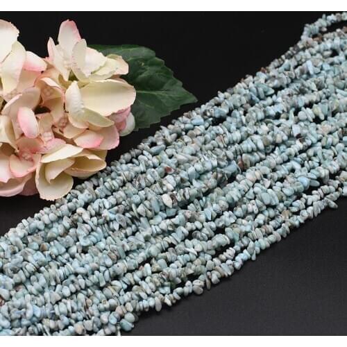 Natural Larimar Beads Irregular origin Chips Shape Loose Stone Beads for Jewelry Making DIY 15.5