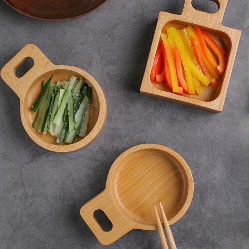 Household Soy Sauce Salt Vinegar Flavor Spices Plate Wheat Straw Seasoning Dish Tableware Small Breakfast Dish