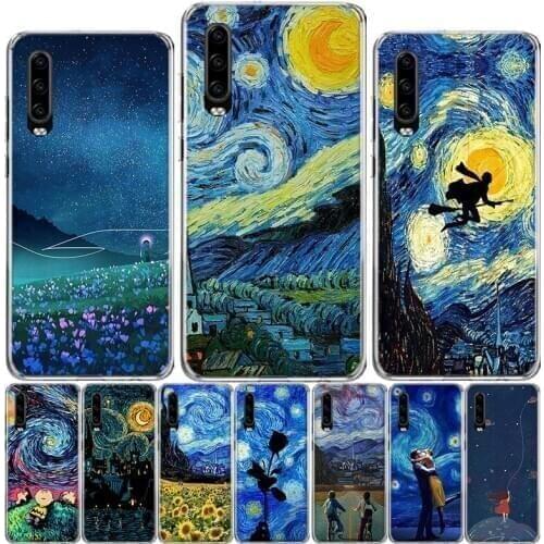 Starry Night Phone Case For Huawei P40 P30 P20 P10 Mate 10 20 30 Lite Pro P Smart Z Plus 2019 Cover Shell Coque