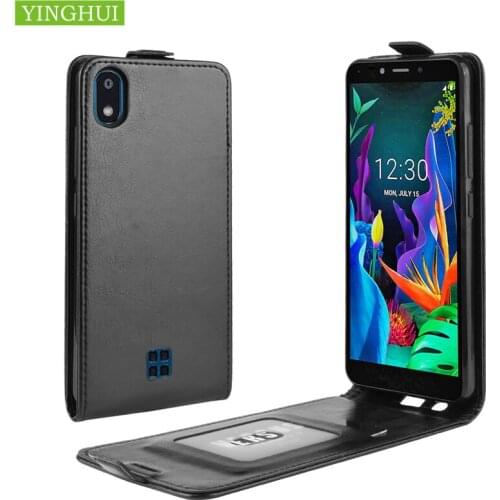 Phone Case For LG K30 2019 Flip Leather Case High Quality Vertical Back Cover With Card Holder For LG K20 2019 Leather Cover