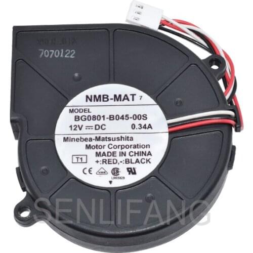 For NMB-MAT BG0801-B045-00S DC12V 0.34A Three Pins Cooler Fan