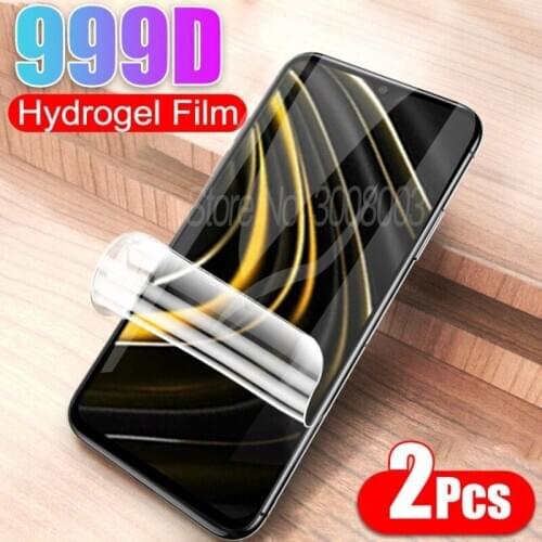 2pcs hydrogel film for poxo poko poco m3 m 3 xiaomi global version 6.53'' phone screen protectors not glass little pocophone m3