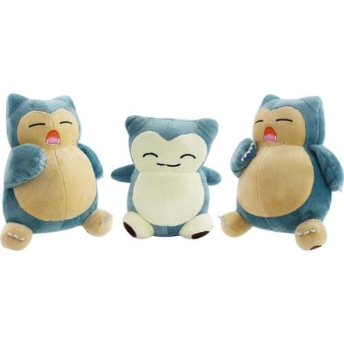15-20cm Pokemon Anime Snorlax Sleeping Pet Cute Animal Plush Peluche Soft Stuffed Cartoon Toy Birthday Gift for Kids Children