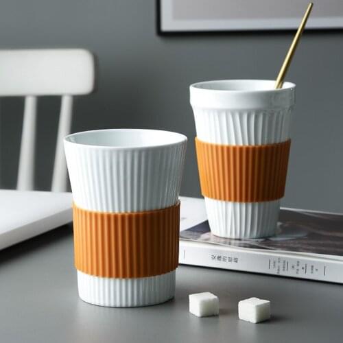 Ceramic Handy Cup Creative Insulation Office Coffee Cup Personality Mug Breakfast Cup Milk Cup Water Cup