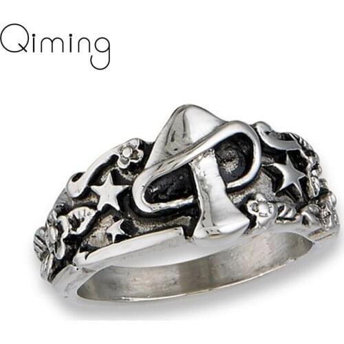 Little Star Flower Mushroom Rings For Women Female Antique Metal Retro Punk Statement Jewelry Finger Ring Party Dress Gift