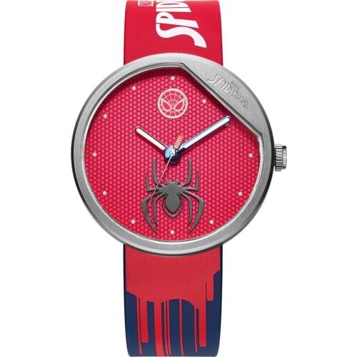 Disney Leisure Marvel The Avengers Spider Man University Student Cool Mens Luminous Quartz Watch Male Clock 50M Waterproof