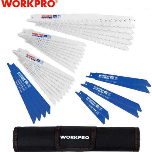 WORKPRO 32PC Saw Blades for Wood Metal Cutting Saw Blades Reciprocating Saw Blade Set Power Tool Accessories