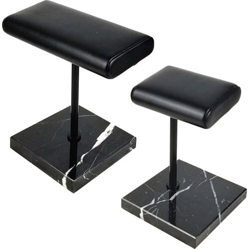 Natural Marble and Finest Handcrafted PU Leather for Necklace Bracelet Watch Holder Display Stand