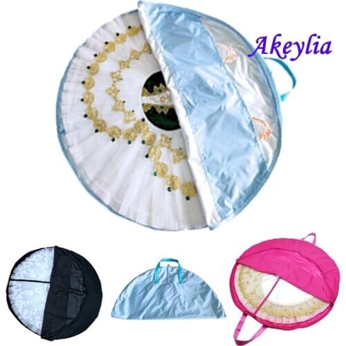 High quality Sky blue Ballet Tutu Bag Waterproof Black Tutu Bags Protective Black Foldable Professional Ballet Tutu Bag Rose Red