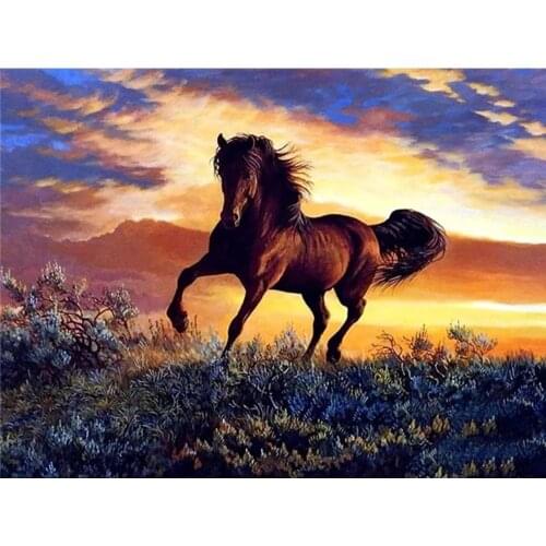 New 5D Diamond Painting Horse Rhinestone Kit Sale Diamond Embroidery Animal Cross Stitch Sale Handicraft Home Decor gift P933