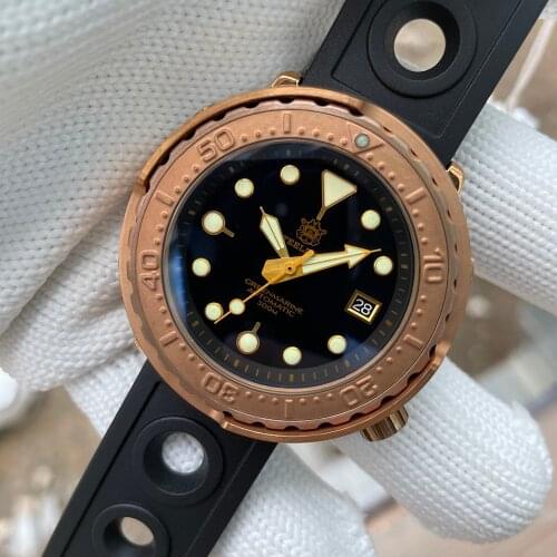 SD1975S New Watch 2020 Steeldive CUSN8 Bronze Dive Watch NH35 Automatic 300M Water Resistant Mens Watch