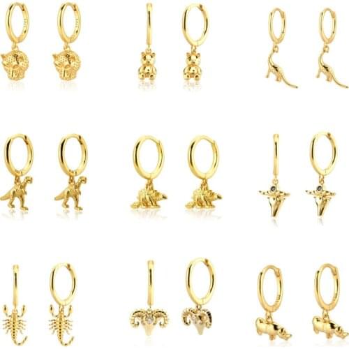 LOOXI Huggie Earring Bling Zircon Hoop Earrings for Women Girls Wedding Jewelry Pendientes Orecchini Drop Earrings 2021 Trend