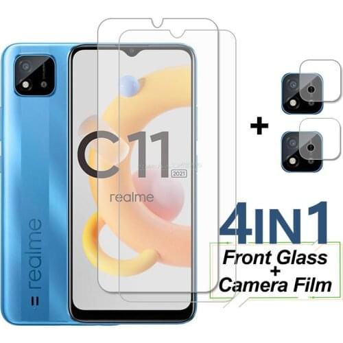 4in1 Camera Lens Glass For Realme C11 2021 C25S C21y C20A C15 Tempered Glass Screen Protector on Realme C11 2021 Pelicula Camera