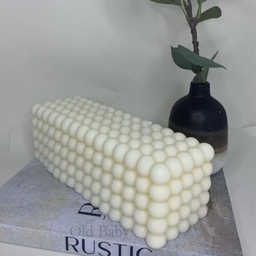 Candle Home Decoration Rectangular Foam Candle Silicone Mold Baroque Ball Design Decorative Candle Making Aesthetic Design