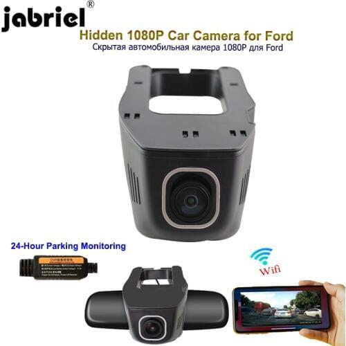 Jabriel Car Camera 1080P car dvr dash cam 24 hour video recorder rear Camera for ford focus 2 3 mk2 fiesta mk7 ranger mondeo mk4