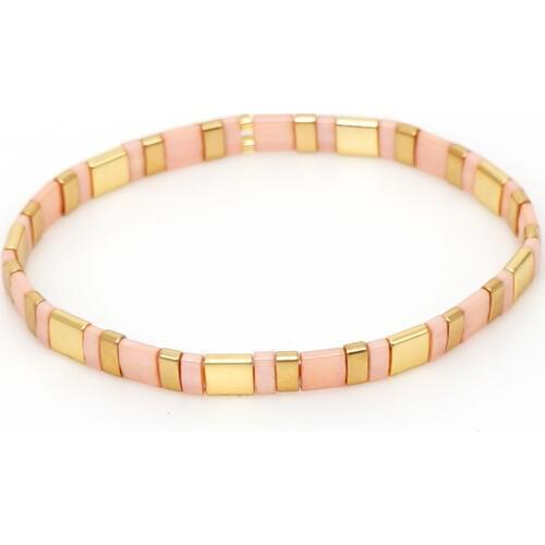 Go2boho Tila Beads Bracelet For Women Bohemian Miyuki Bracelets femme Armband Summer Beach Pink Jewelry Fashion Pulseras Mujer