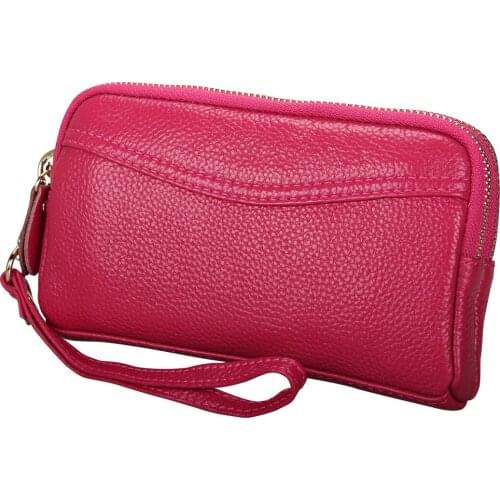 New Genuine Leather Women Wallet Female Bag Clutches Bag Large Capacity Cowhide Wallet Phone Bag Fashion Female Purse