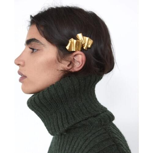 Za Gold Hair Clip For Women Metal Geometirc Barrette Hairpins Set Square Triangle Bobby Pins Hair Accessories Trendy ZA Jewelry