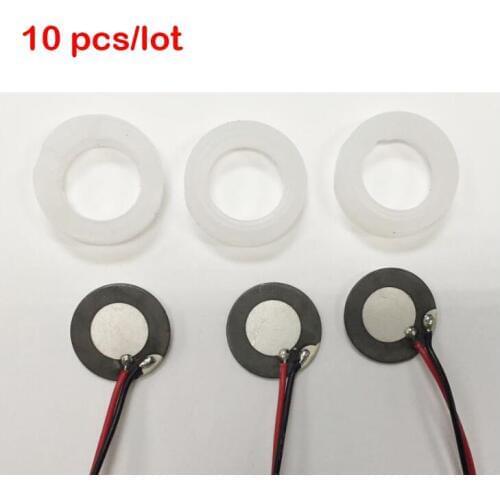 10piece/lot 20mm Ultrasonic Mist Maker Fogger Ceramics Discs with Wire & Sealing Ring