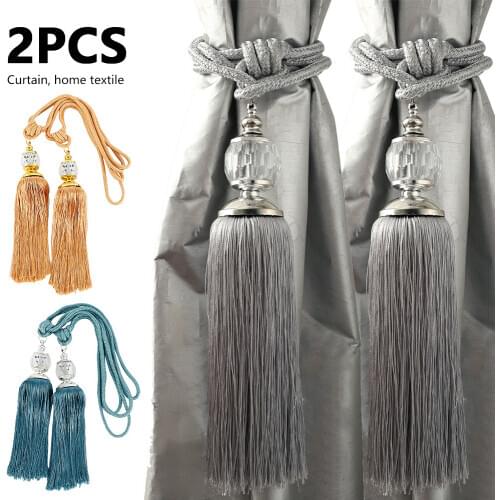 2PCS Home Decoration Tassel Curtain Tieback Plastic Ball Straps Accessory Holder Curtain Accessories Buckle Rope