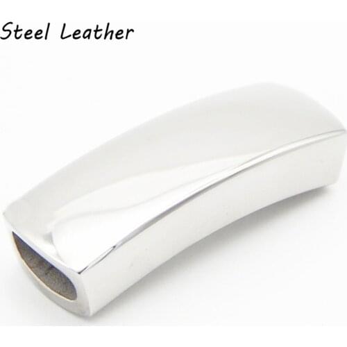 20pcs/lot custom logo hole:10.8*5.2mm stainless steel Flat Strong Magnetic Clasp Flat Strape Leather Cord Bracelet Jewelry part