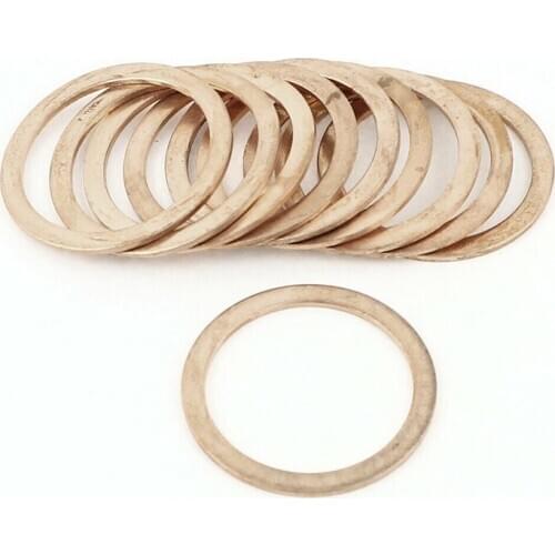 30mm Inner Dia. Flat Copper Washer Ring Seal Spacer 1.5mm Thickness 38mm Outer Diameter