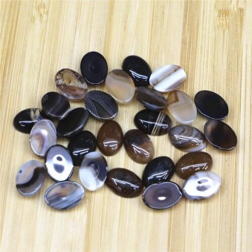 30pcs/lot Mixed Natural Stone Oval CAB CABOCHON Agates Amethysts Rhodochrosite Malachite Beads for DIY Jewelry Making Findings